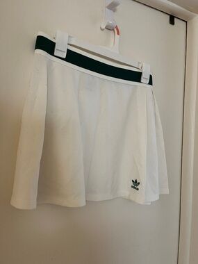 adidas White Skirt with Dark Green Waistband